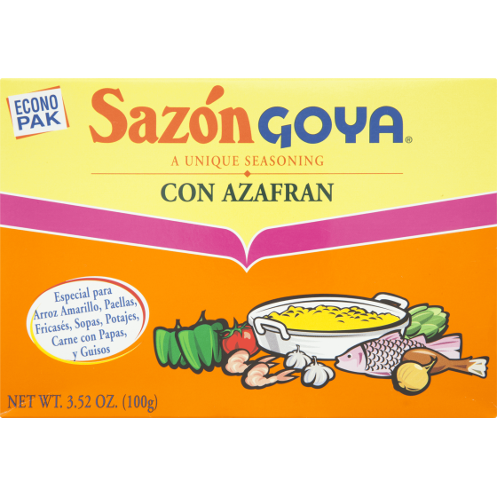 Goya Sazon Con Azafran Seasoning, 3.52 Oz