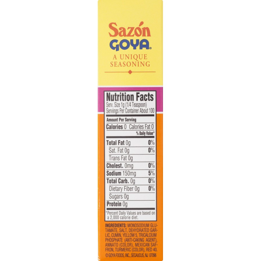 Goya Sazon Con Azafran Seasoning, 3.52 Oz