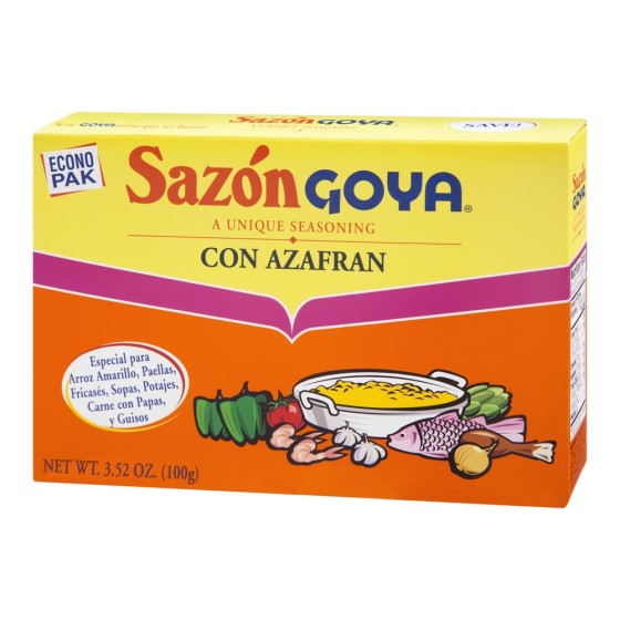 Goya Sazon Con Azafran Seasoning, 3.52 Oz