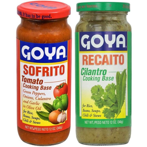 Goya Recaito & Goya Sofrito Cooking Base 2 - 12 Oz Jars (1 of Each)