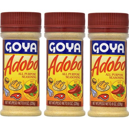 Goya Adobo Hot Pique Picante 8 oz Pack of 3